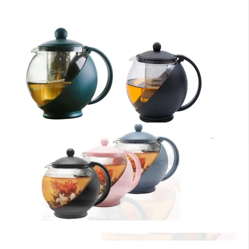 Bule Vidro Com Infusor Chá Café 750Ml Jarra Inox Coador Filtro Cozinha Vintage Luxo by 529717