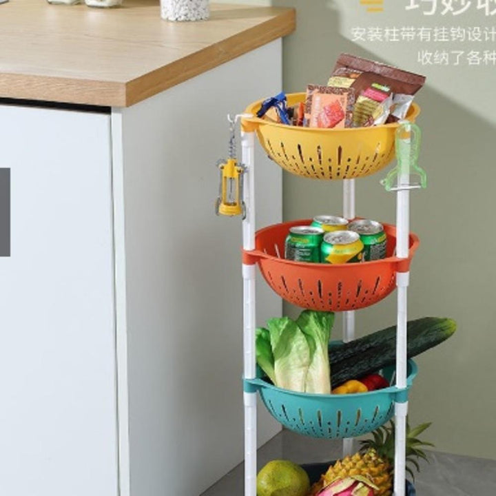 Estante Colorida Infantil 4 Prateleiras Porta Brinquedos Roupas Fruteira Cozinha Banheiro Multiuso by 529717