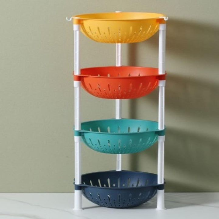 Estante Colorida Infantil 4 Prateleiras Porta Brinquedos Roupas Fruteira Cozinha Banheiro Multiuso by 529717