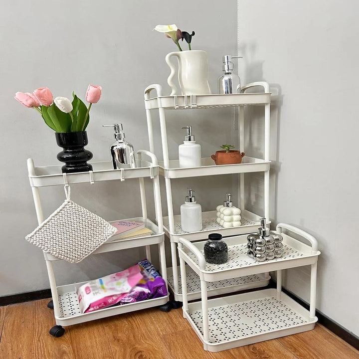 Carrinho Organizador 3 Prateleiras Multiuso Andares Auxiliar Papelaria Cozinha Banheiro Escritório Rodinhas by 529717
