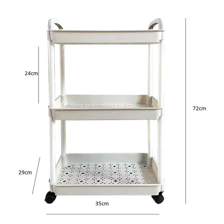 Carrinho Organizador 3 Prateleiras Multiuso Andares Auxiliar Papelaria Cozinha Banheiro Escritório Rodinhas by 529717