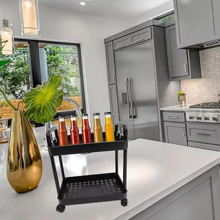 Organizador Carrinho 3 Andares Multiuso Com Rodinhas Prateleira Cozinha Banheiro Escritório Papelaria by 529717