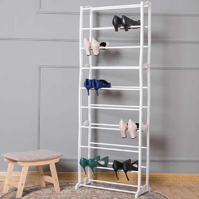 Sapateira Vertical Grande 10 Prateleiras Estante Chão Organizador 30 Pares Tênis Sapatos Closet Quarto by 529717