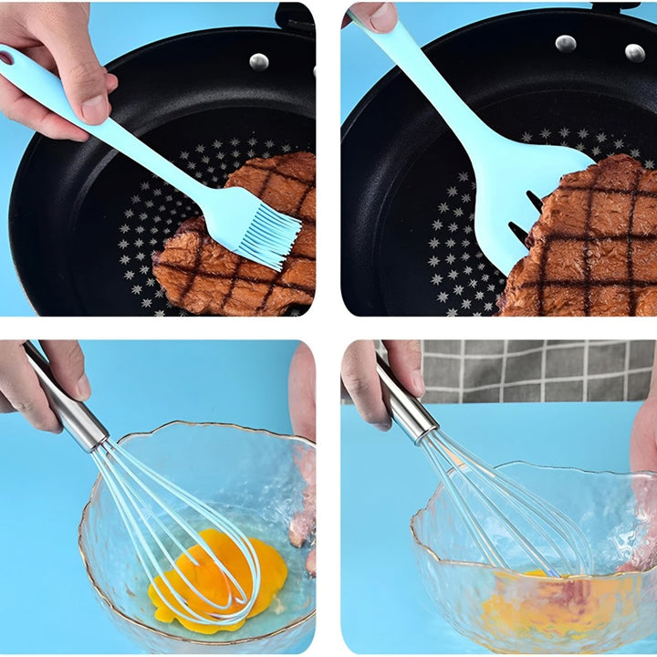 Conjunto De Utensílios De Cozinha De Silicone H'Maston DJ07 by 253444