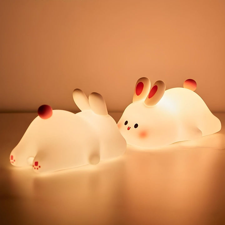 Luminária Infantil Abajur LED Siliconado Coelhinho AKL-L003