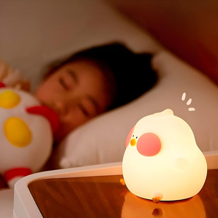 Luminária Infantil Abajur LED Siliconado Galinha AKL-L006