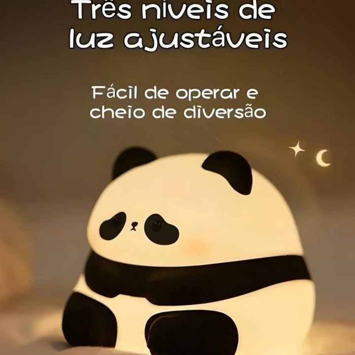 Luminária Infantil Abajur LED Siliconado Panda AKL-L009