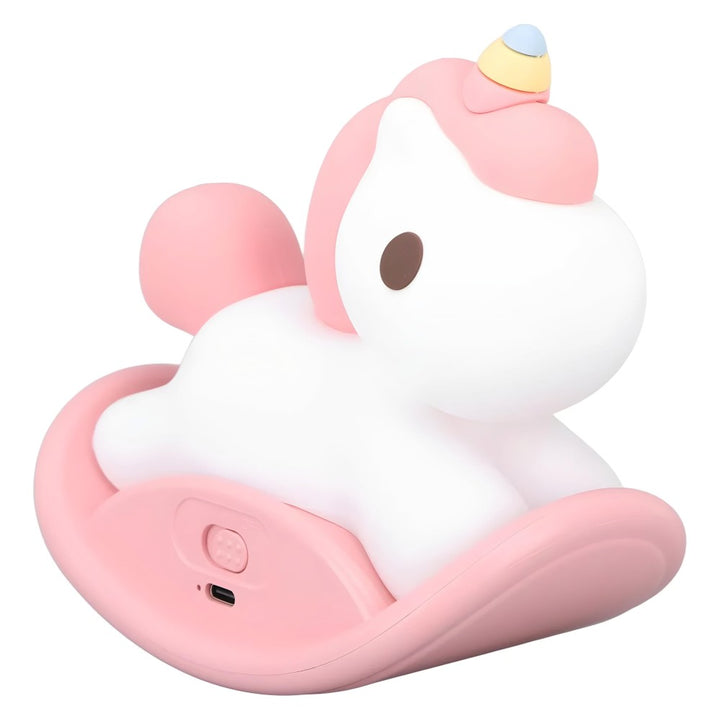 Luminária Infantil Abajur LED Siliconado Unicórnio