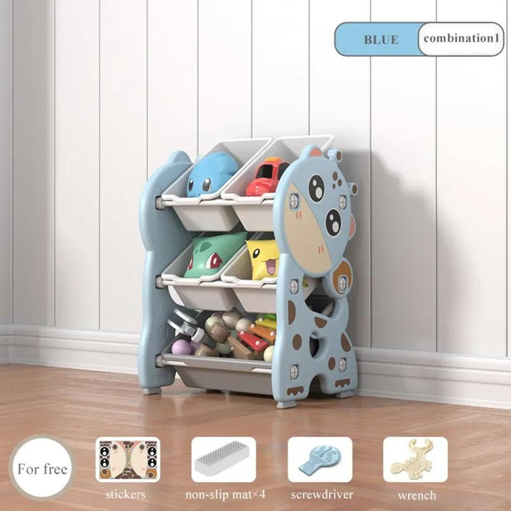 Caixa Organizadora Infantil Estante Brinquedos Baú Quarto Bebê Multiuso Porta Treco Armário Girafinha by 529717