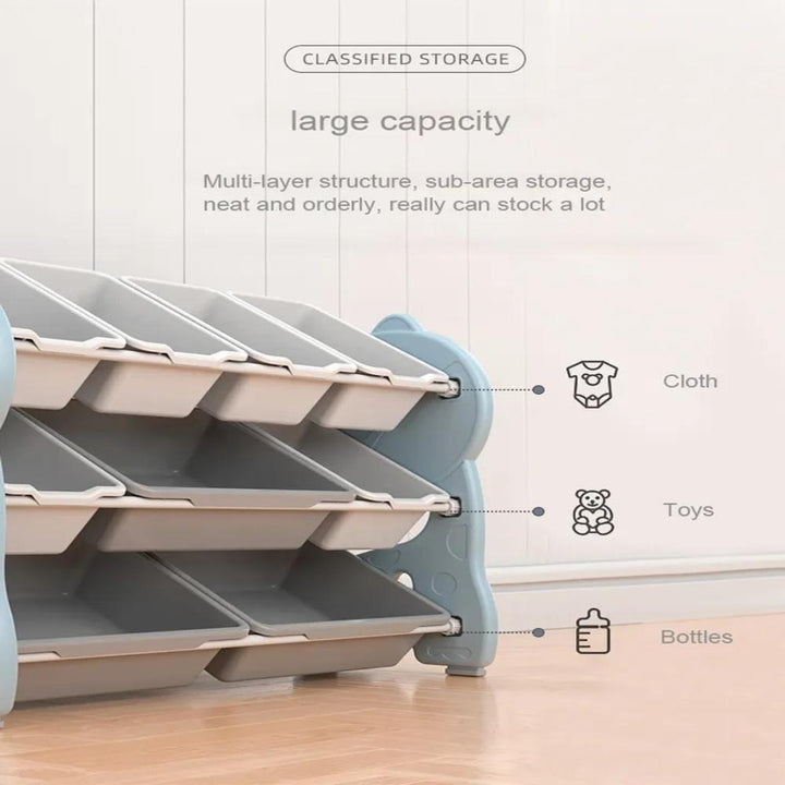 Caixa Organizadora Infantil Estante Brinquedos Baú Quarto Bebê Multiuso Porta Treco Armário Girafinha by 529717