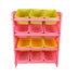 Estante Infantil Baú Brinquedos Organizador Rosa Colorido Armário 12 Gavetas Nichos Quarto Meninas by 529717