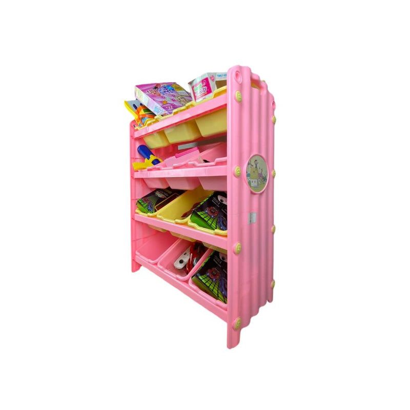 Estante Infantil Baú Brinquedos Organizador Rosa Colorido Armário 12 Gavetas Nichos Quarto Meninas by 529717