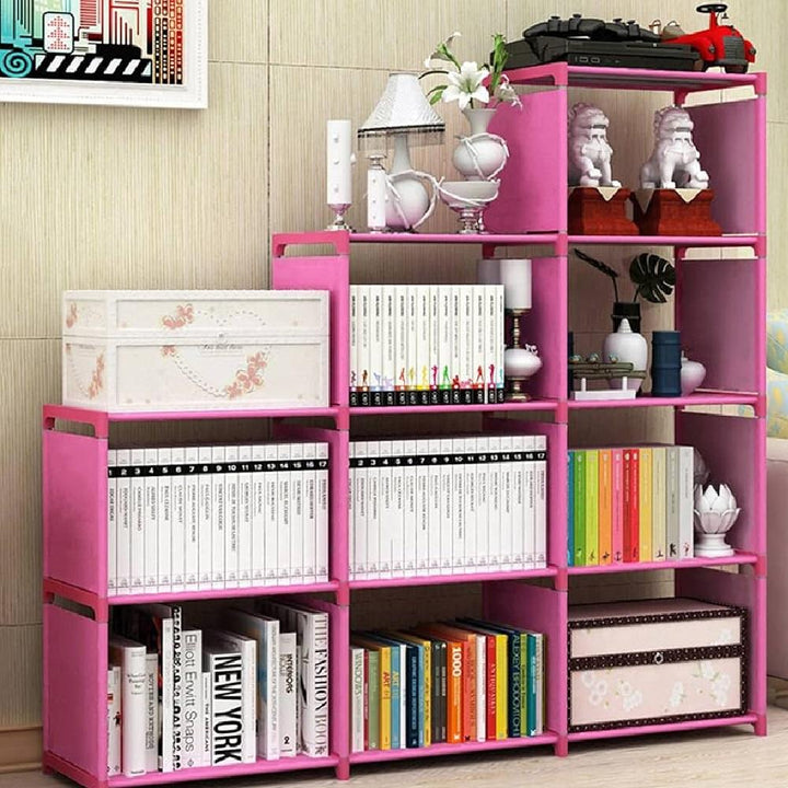 Estante Porta Livros Modular 4 Prateleiras Organizador Quarto Cozinha Brinquedos Lavanderia Multiuso by 529717