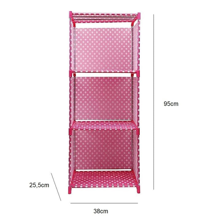 Estante Porta Livros Modular 4 Prateleiras Organizador Quarto Cozinha Brinquedos Lavanderia Multiuso by 529717
