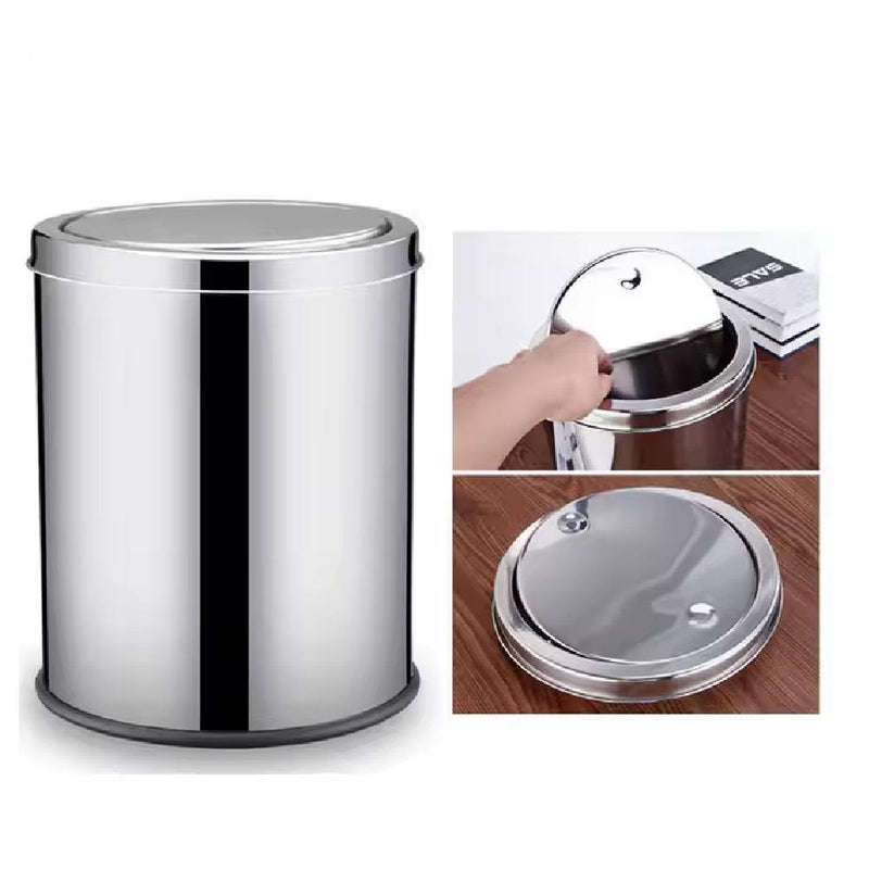 Lixeira Inox Basculante 5 Litros Tampa Vai E Vem Anti Odor Cozinha Banheiro Escritório Luxo Portátil by 529717