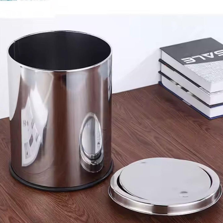Lixeira Inox Basculante 5 Litros Tampa Vai E Vem Anti Odor Cozinha Banheiro Escritório Luxo Portátil by 529717