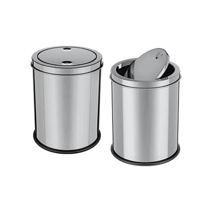 Lixeira Inox Basculante 5 Litros Tampa Vai E Vem Anti Odor Cozinha Banheiro Escritório Luxo Portátil by 529717