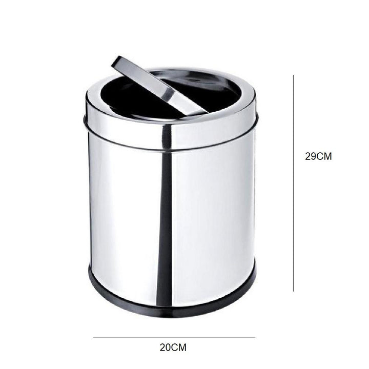 Lixeira Inox Basculante 5 Litros Tampa Vai E Vem Anti Odor Cozinha Banheiro Escritório Luxo Portátil by 529717