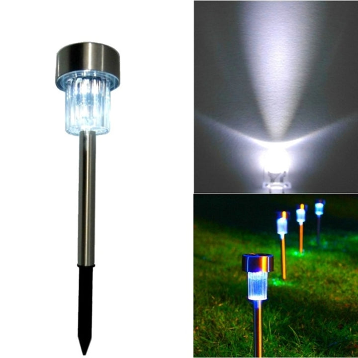 Luminária Solar Balizadora Led Automática Inox Espeto Jardim Poste Recarregável Iluminação Decoração by 529717