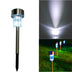 Luminária Solar Balizadora Led Automática Inox Espeto Jardim Poste Recarregável Iluminação Decoração by 529717