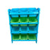 Organizador Infantil Azul Estante Brinquedos Colorida 12 Gavetas Nichos Armário Baú Quarto Meninos by 529717