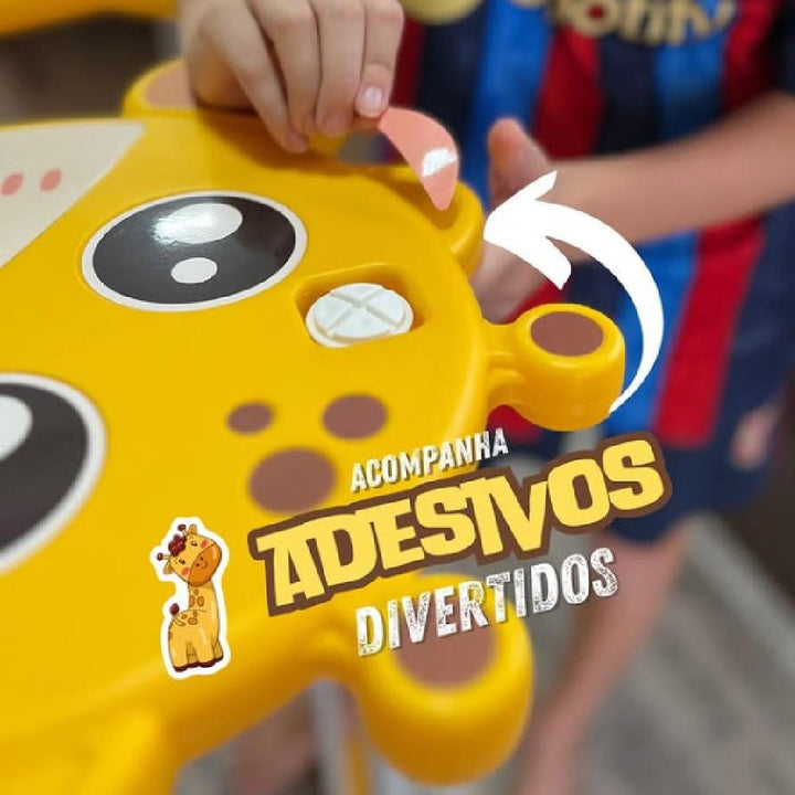 Organizador Infantil Girafa Amarelo Estante Brinquedos Baú Caixa Multiuso Quarto Bebê Armário Treco by 529717