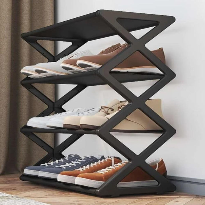 Sapateira Industrial Vintage 4 Prateleiras Estante Organizador 8 Pares Sapatos Quarto Lavanderia by 529717