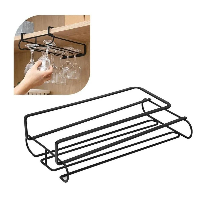 Suporte De Taças Vinho Organizador Duplo Copos Armário Encaixe Porta Gin Cerveja Cozinha Suspenso by 529717