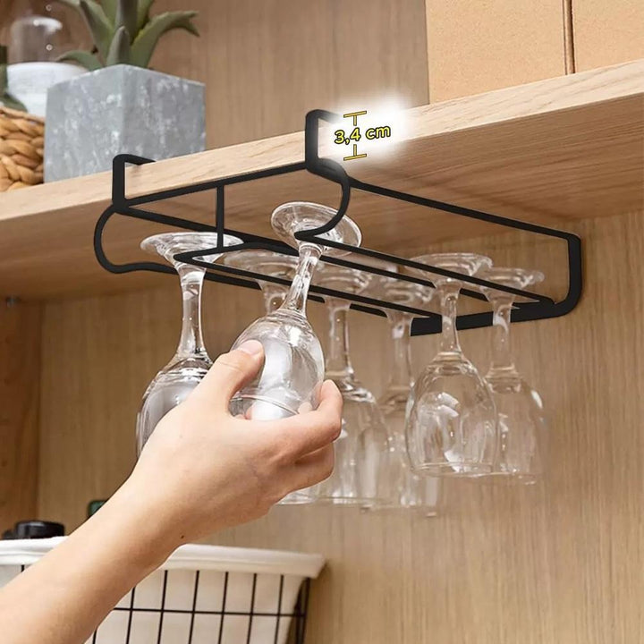 Suporte De Taças Vinho Organizador Duplo Copos Armário Encaixe Porta Gin Cerveja Cozinha Suspenso by 529717