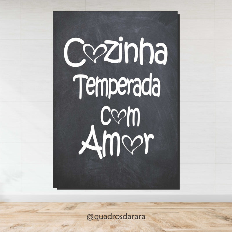 Placa Decorativa em MDF 21x30 | COZINHA TEMPERADA COM AMOR by 587414