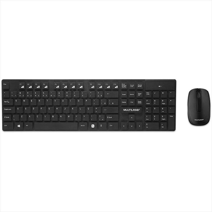 KIT TECLADO E MOUSE SEM FIO MULTILASER TECLAS FLUTUANTES PRETO TC251 by 537135