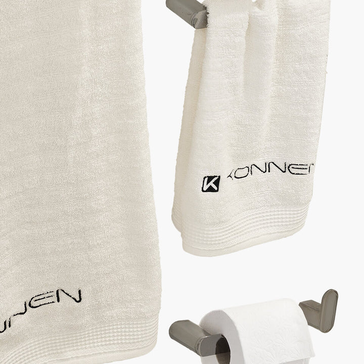 Acessorios para Banheiro Kit com 4 peças - Konnen Metais - Round Toalheiro Simples Inox Escovado - AC-RD-SG-E by 627745