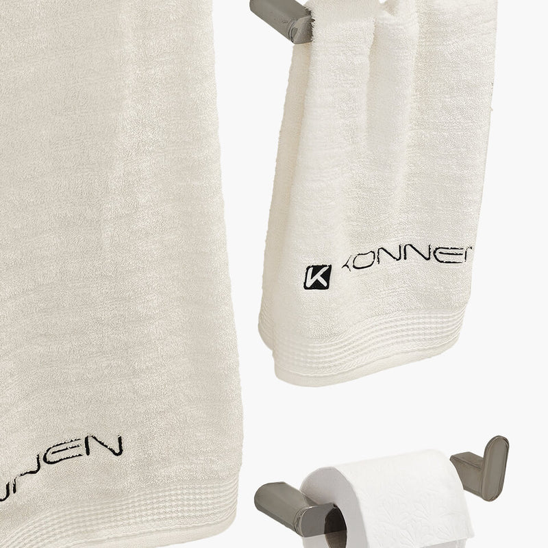 Acessorios para Banheiro Kit com 4 peças - Konnen Metais - Round Toalheiro Simples Inox Escovado - AC-RD-SG-E by 627745