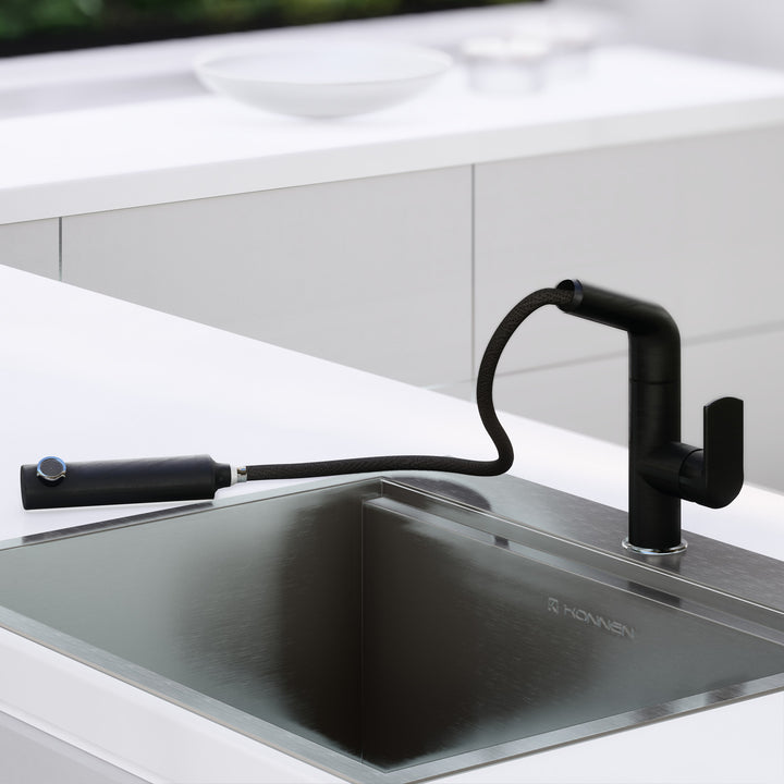 Torneira Gourmet Extensivel Monocomando para Cozinha - Konnen Metais - Cartney Preta - 503530PGB/C by 627745