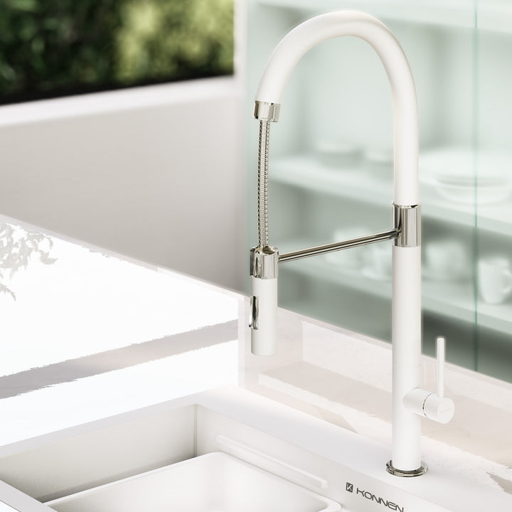 Torneira Gourmet Monocomando para Cozinha - Konnen Metais - Stella Branca - 503732MAW/C by 627745