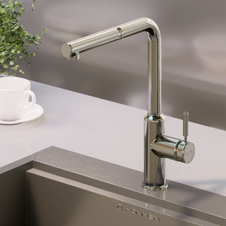 Torneira Gourmet Extensivel Monocomando para Cozinha - Konnen Metais - Milano Cromado- SD65015A by 627745