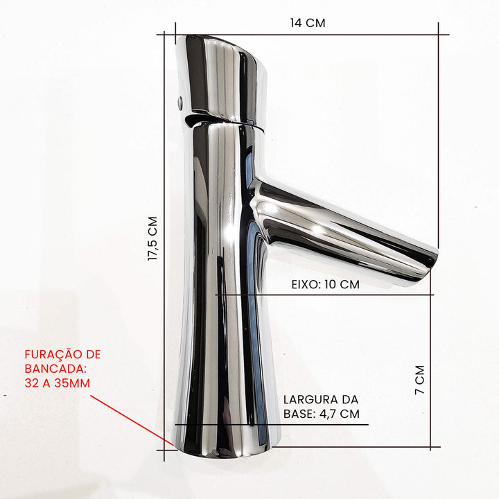 Torneira para Banheiro Monocomando Bica Baixa - Konnen Metais - Flow Baixa - SD92593 by 627745