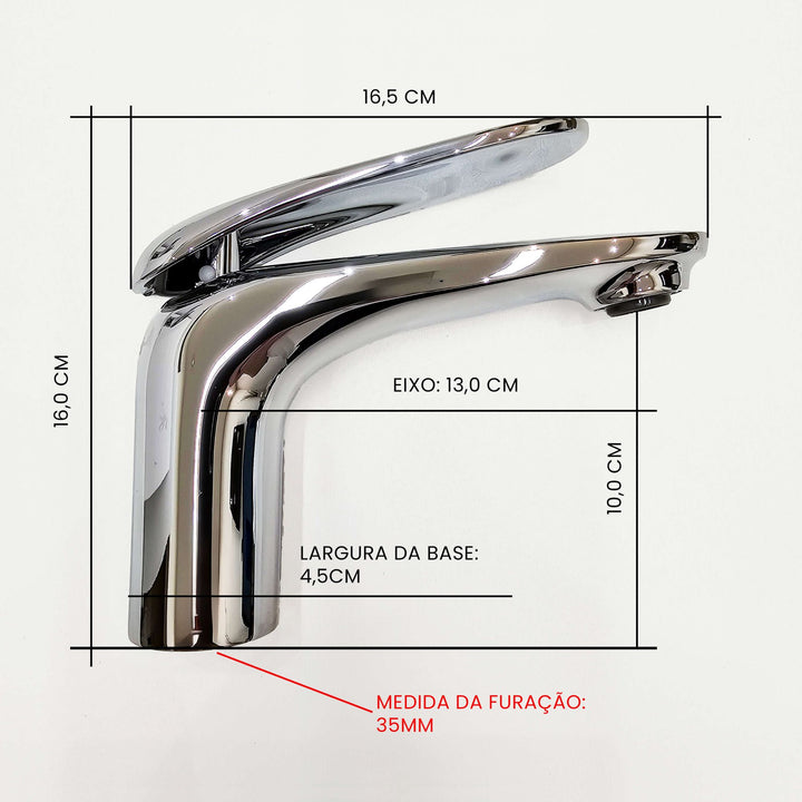 Torneira para Banheiro Monocomando Bica Baixa - Konnen Metais - Curves Baixa - SD91863 by 627745